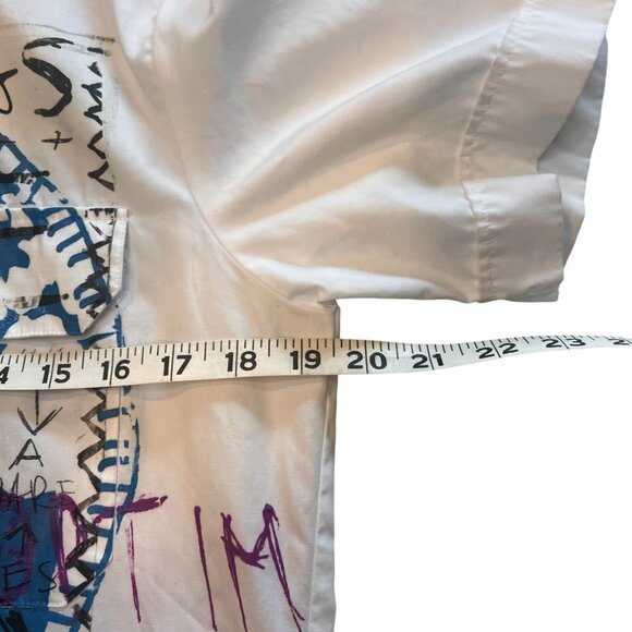 Snowmilk Streetwear White Work Shirt Painted w/Original Snowmilk Design - Picture 8 of 9